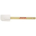White spatula with wood handle
